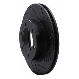 Toyota Tacoma Brake Rotor (1) - Front Right - R1 Concepts - Drilled & Slotted - Black - `03-`23